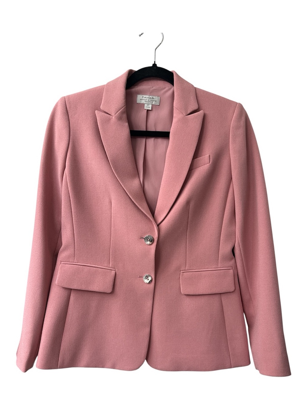 Tahari ASL Dusty Pink Women's Notch Lapel Blazer